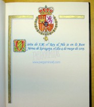 HOJA INTERIOR DE UN LIBRO DE FIRMAS
